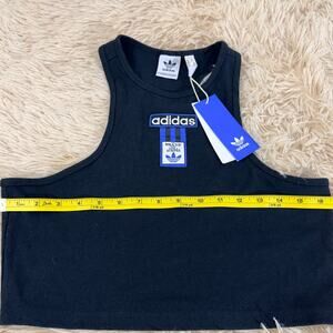 Adidas Originals Ribbed Crop Tank Top Black Women’s L NWT Streetwear
